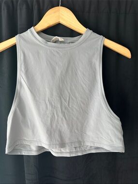lululemon athletica Cropped Sleeveless Tank Top - Light Blue